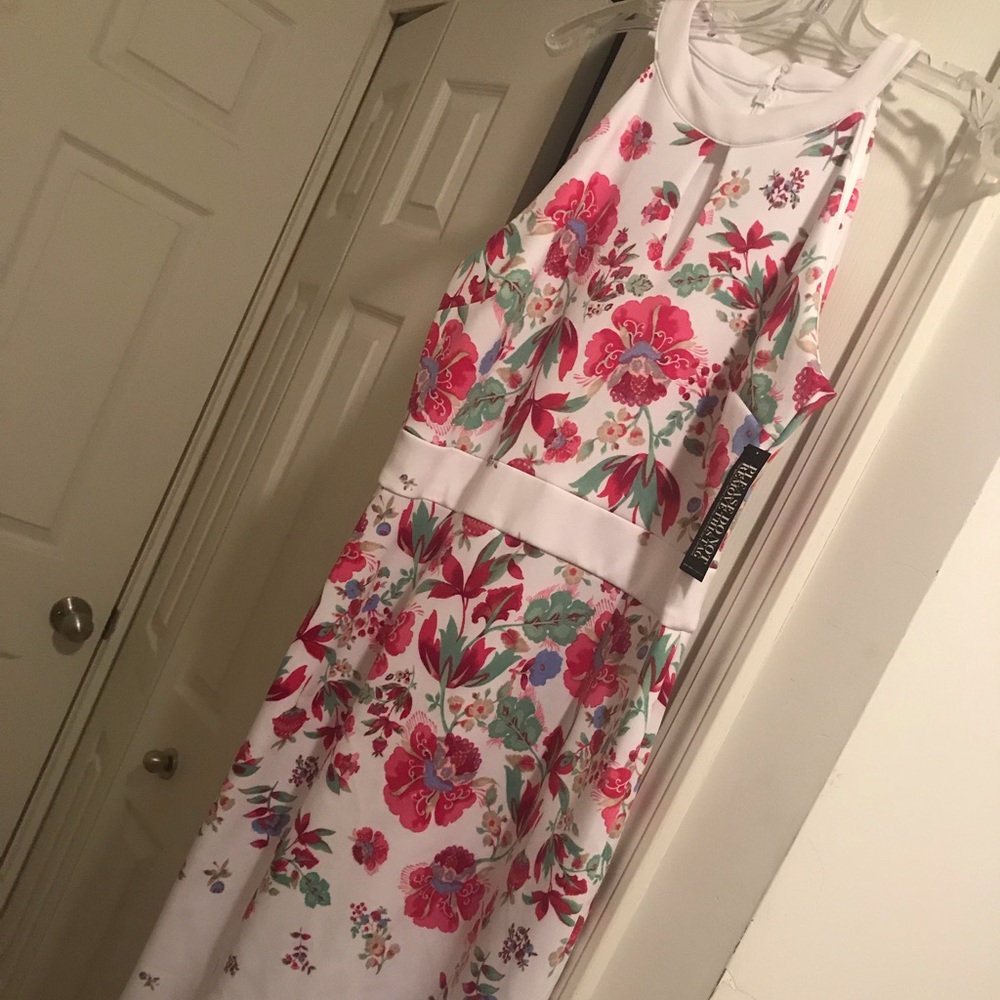 Misses floral spring sheath dress